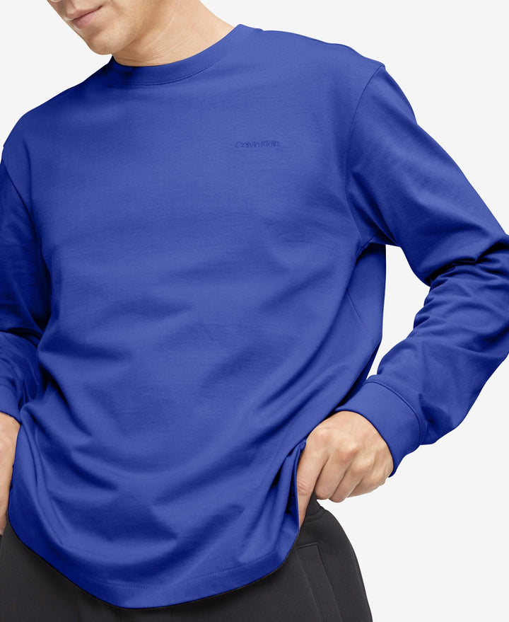 Calvin Klein Men's Logo Long-Sleeve Sweatshirt Kinetic Size M