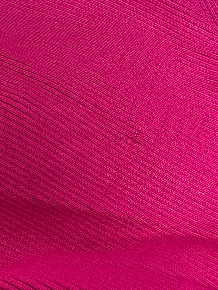 Bar III Women's Ribbed Cutout Sweater Dress Tart Raspberry Size L