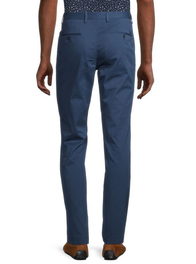Boss Hugo Boss Men's Logo Pockets Stanino Slim-Fit Trousers Pants Blue Size 36R