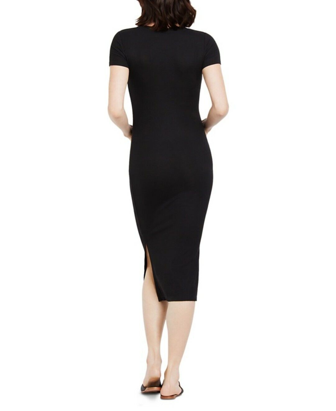 Motherhood Maternity Women's Ribbed-Knit Midi Maternity Dress