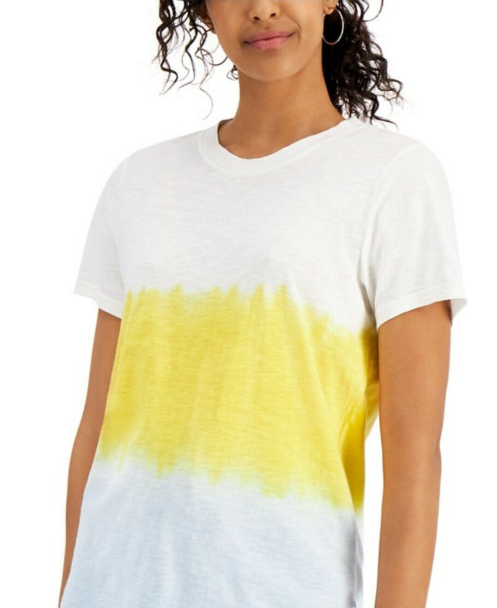 Women's Cotton Dip-Dyed T-Shirt Short Sleeve