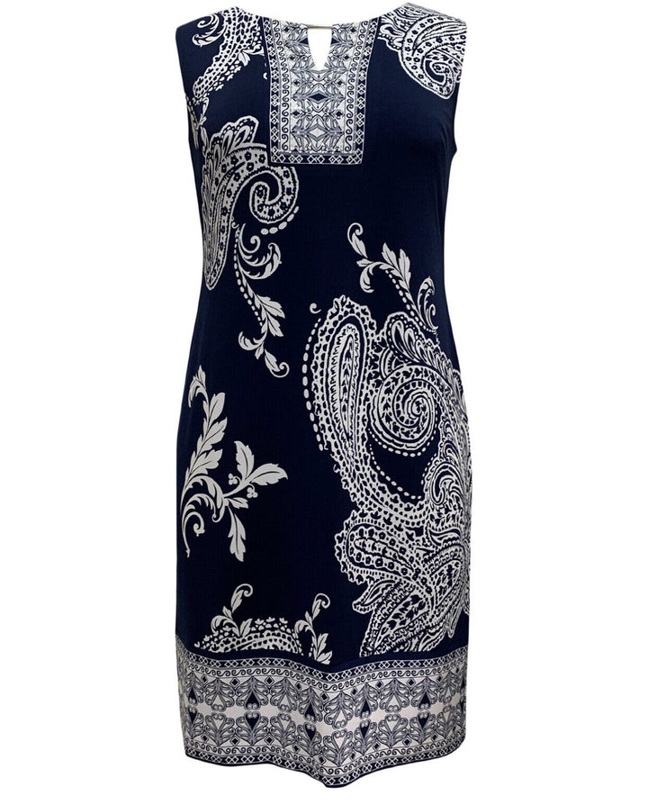 Petite Paisley-Print Sheath Dress