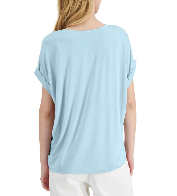 Inc International Concepts Women's Dolman-Sleeve Top Blue Sky Size L