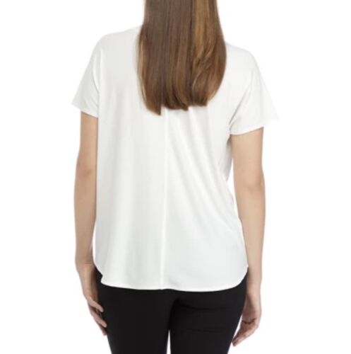 Women's Extended Cap Dolman Sleeve V-Neck Top Short Sleeve