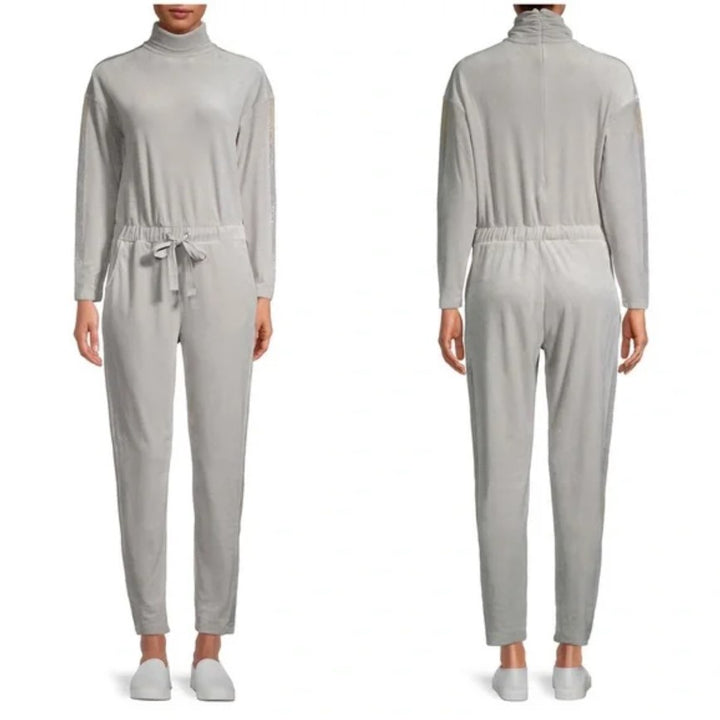 Juicy Couture 25 Limited Edition Women's Turtleneck Bling Jumpsuit Grey Size L