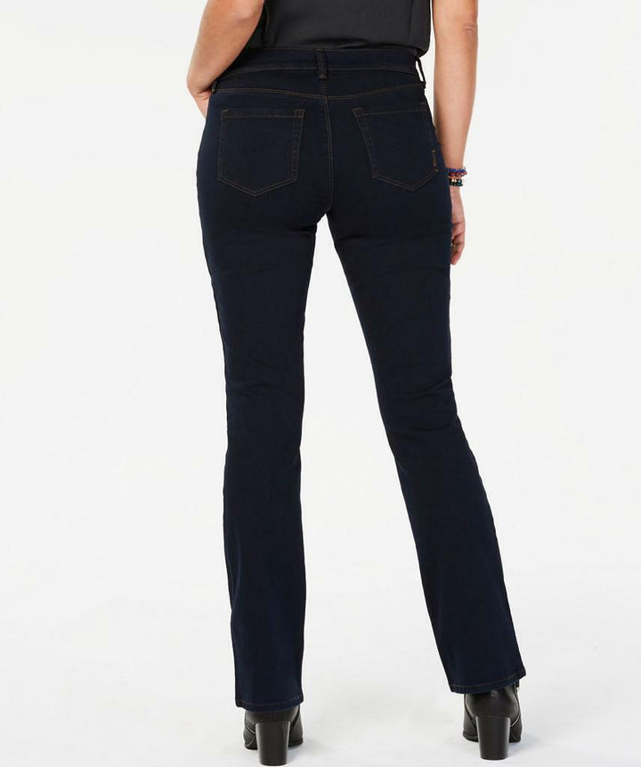 Women's Mid-Rise Bootcut Jeans Pockets Stretch