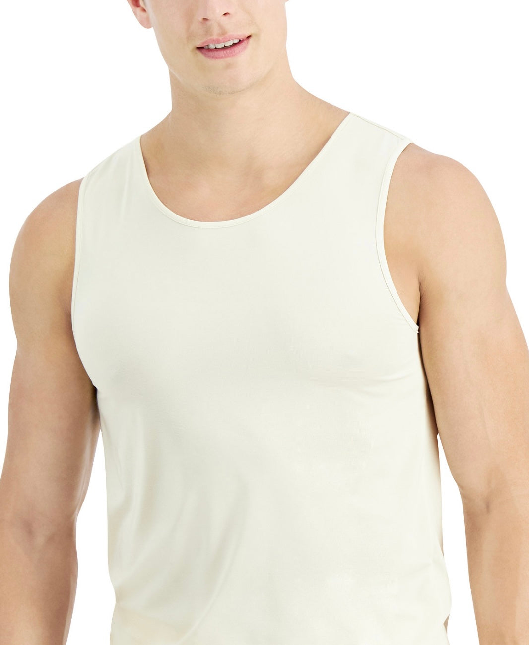 Alfani Men's Air Mesh Undershirt Tank Shell Tan Size M