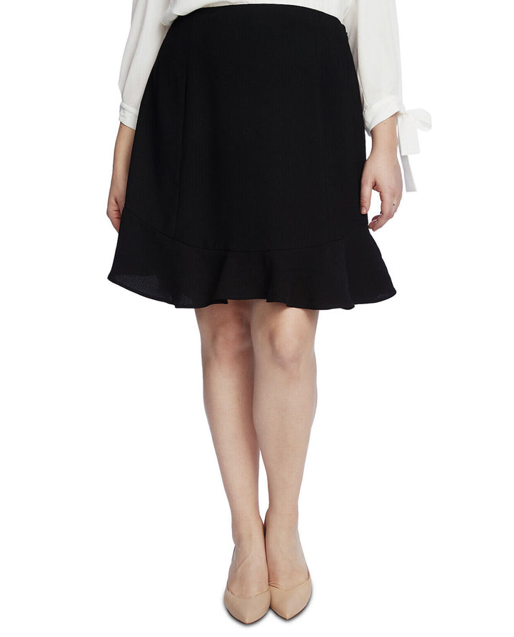 CeCe Women's Plus Size A-Line Flounce-Hem Skirt Back Zipper