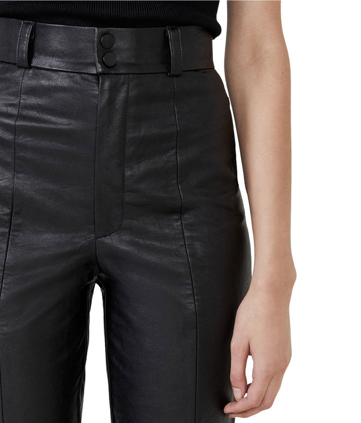 Bardot Women's Zipper Polly Faux-Leather Pants Black Size S/4