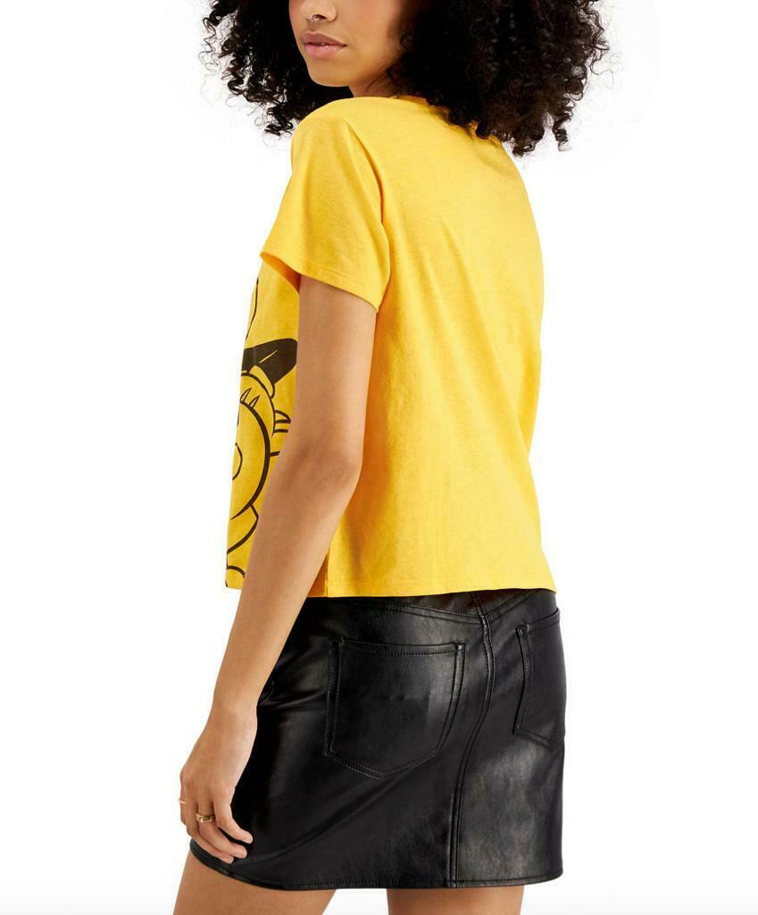 Juniors' Mickey Mouse Cropped T-Shirt Short Sleeve