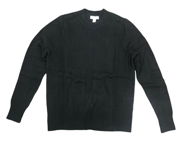 Women's Sweater Black Pullover Crewneck Long Sleeve