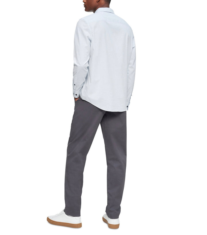 Calvin Klein Men's Straight-Fit Stretch Chino Pants Gray Pinstripe Size 38W 30L