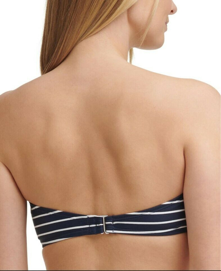 Women's Striped Center Halter Bikini Top