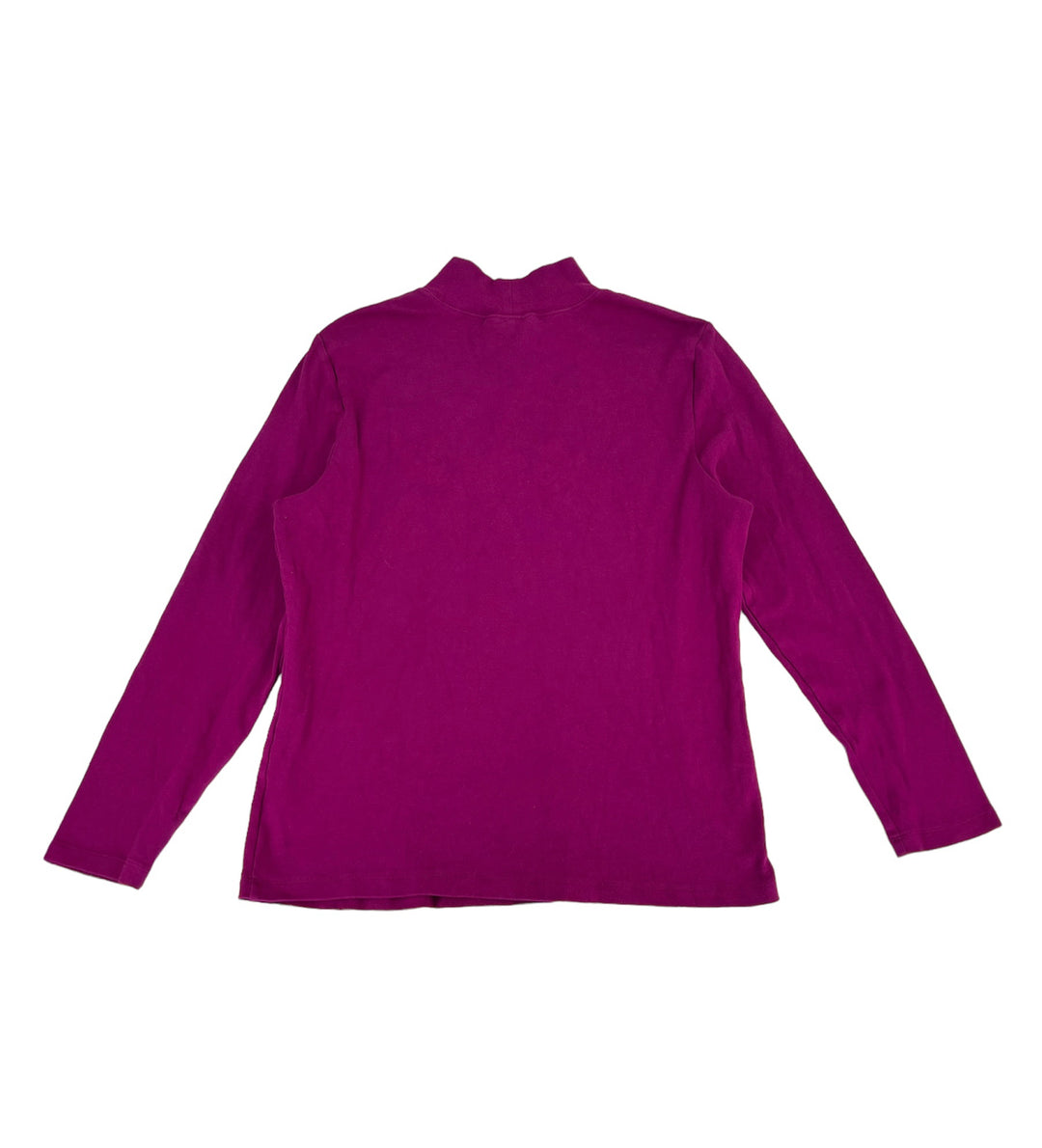 Karen Scott Women's Long Sleeve High Neck Sweatshirt Pink Size L