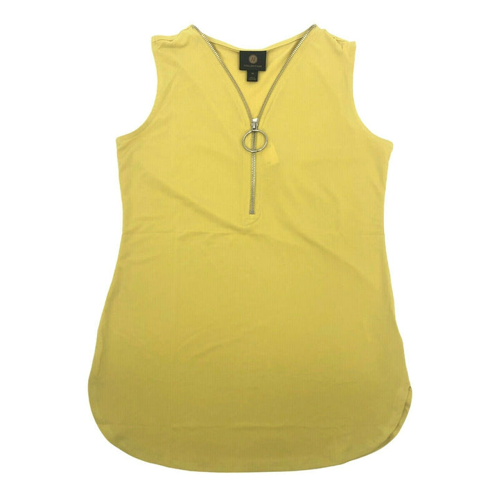 JM Collection Women's Sleeveless Zip Top