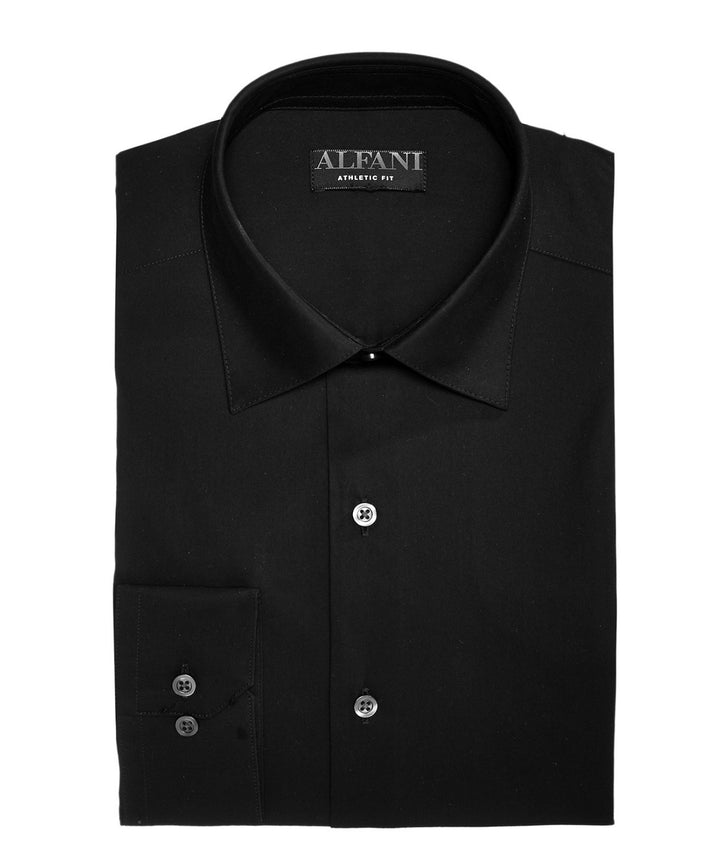 Alfani Men's Regular Fit 2-Way Stretch Performance Solid Dress Shirt Size M