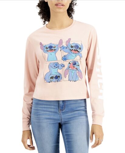 Juniors' Stitch Long-Sleeve T-Shirt Relaxed Fit