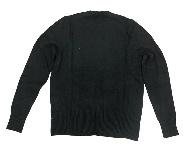 Women's Sweater Black Pullover Crewneck Long Sleeve