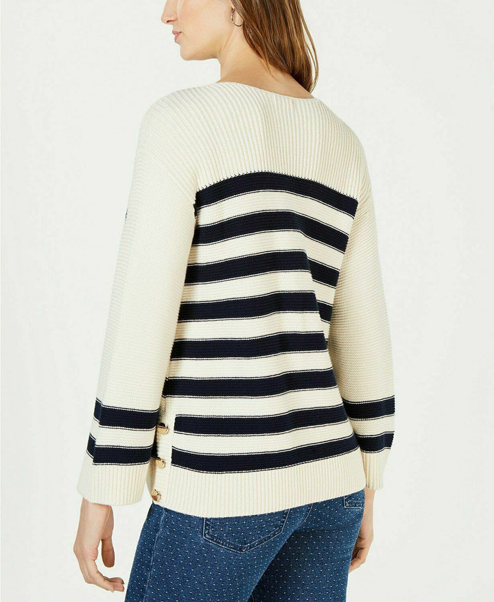 Women's Striped Boat-Neck Sweater