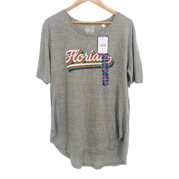 Women's Florida Gray T-Shirt Tee Short Sleeve Round Neck