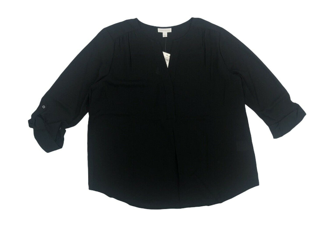 Women's Blouse 3/4 Sleeve Split Neck Top