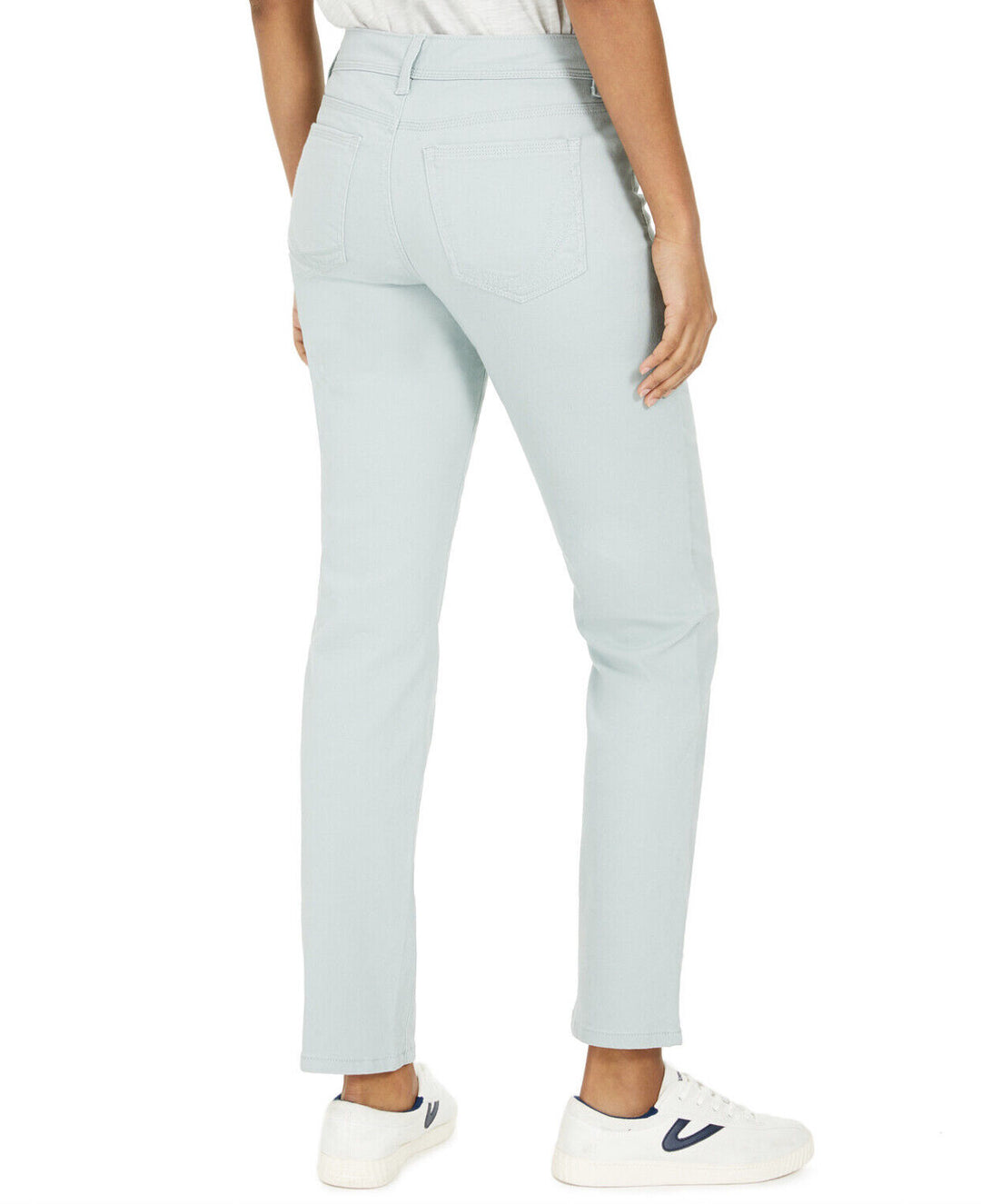 Women's Tummy Control Straight Leg Jeans Frost Blue High Rise