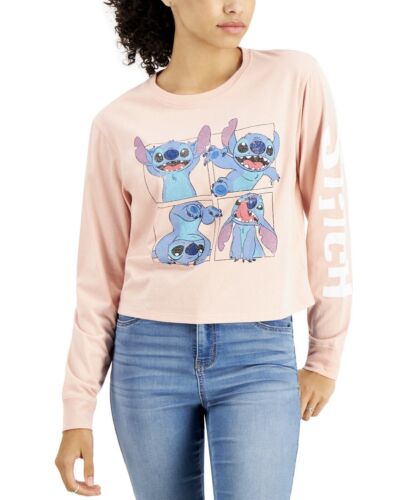 Juniors' Stitch Long-Sleeve T-Shirt Relaxed Fit