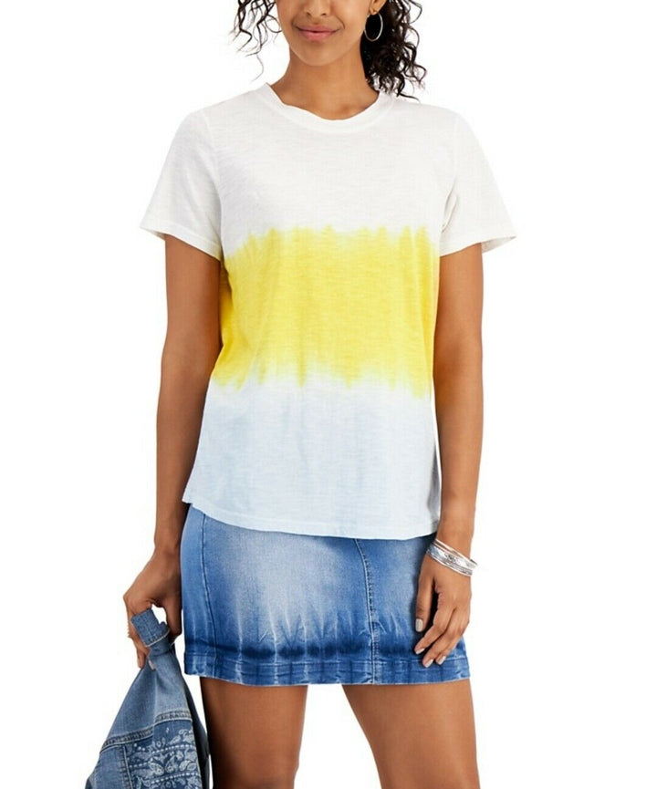 Women's Cotton Dip-Dyed T-Shirt Short Sleeve