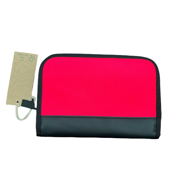 Polo Ralph Lauren Men's Bifold Checkbook Wallet 1967 USA Shield Pink Black Zip