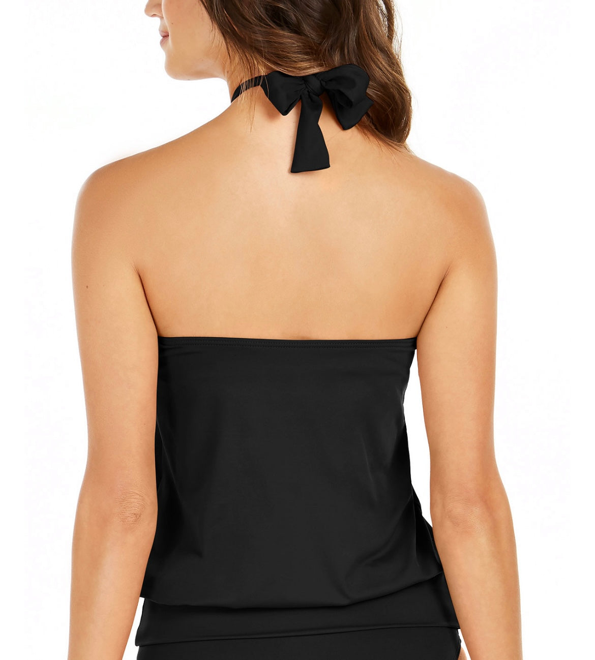 Black Halter Underwire Tankini Top