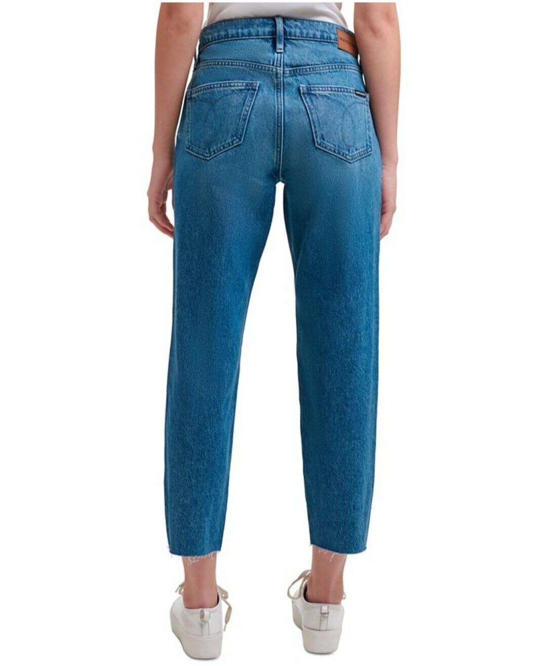 Juniors' High-Rise Mom-Fit Cotton Ankle Jeans
