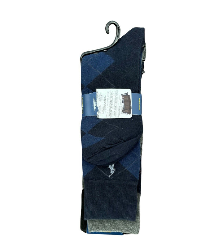 Polo Ralph Lauren Men's Socks Cotton Antimicrobial Custom Fit 3 Pairs