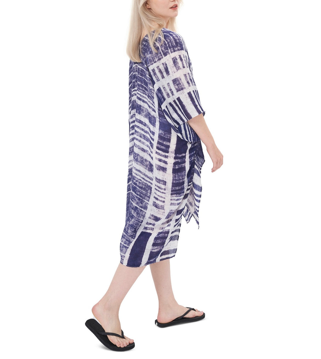 Save the Ocean Women's Woven Cover Up Lightweight Printed Blue