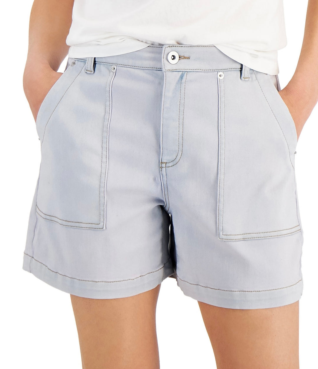 INC International Concepts Women's High-Rise Patch-Pocket Shorts Size 10/30