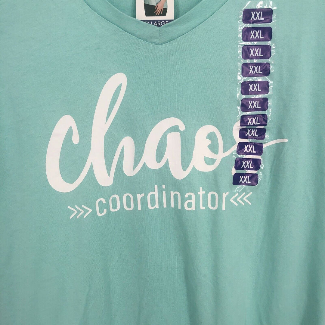 Women's Graphic T-Shirt Mint Green Short Sleeve Chaos Coordinator