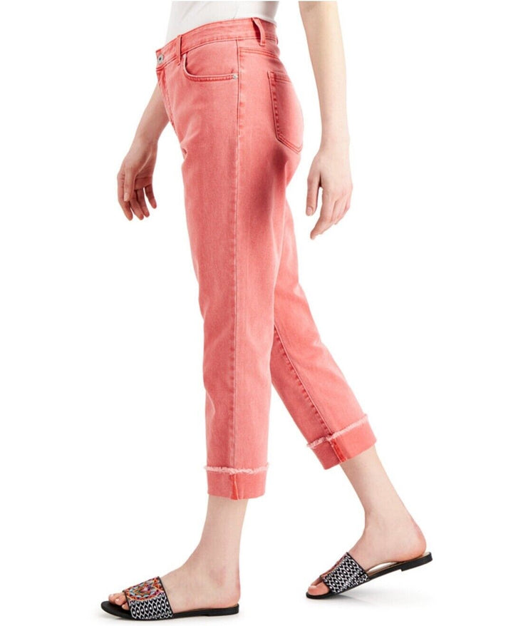 Women's Curvy Cuffed Capri Jeans