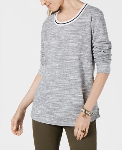 Women's Long Sleeve Space-Dyed Pullover Sweatshirt