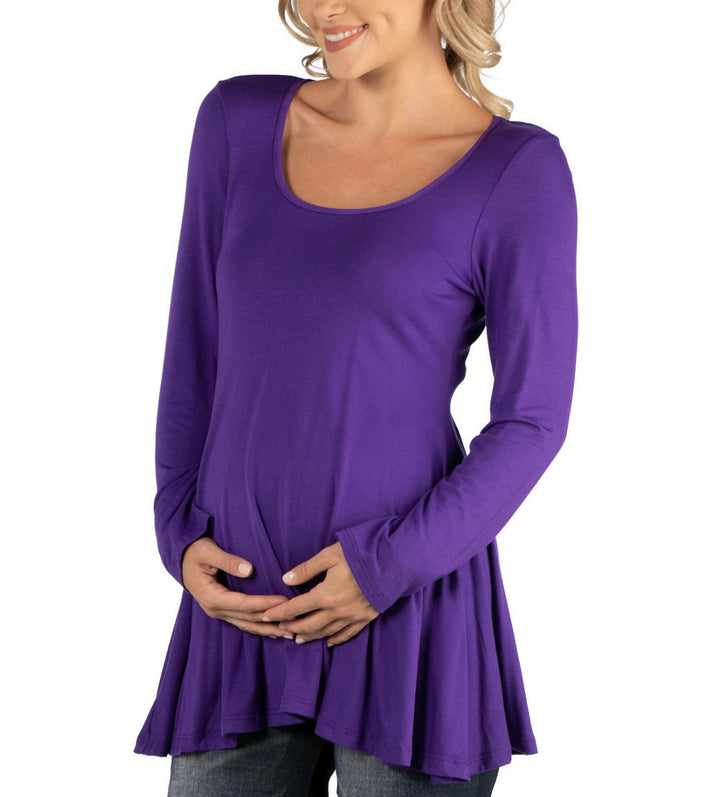 Women's Long Sleeve Swing Style Maternity Tunic