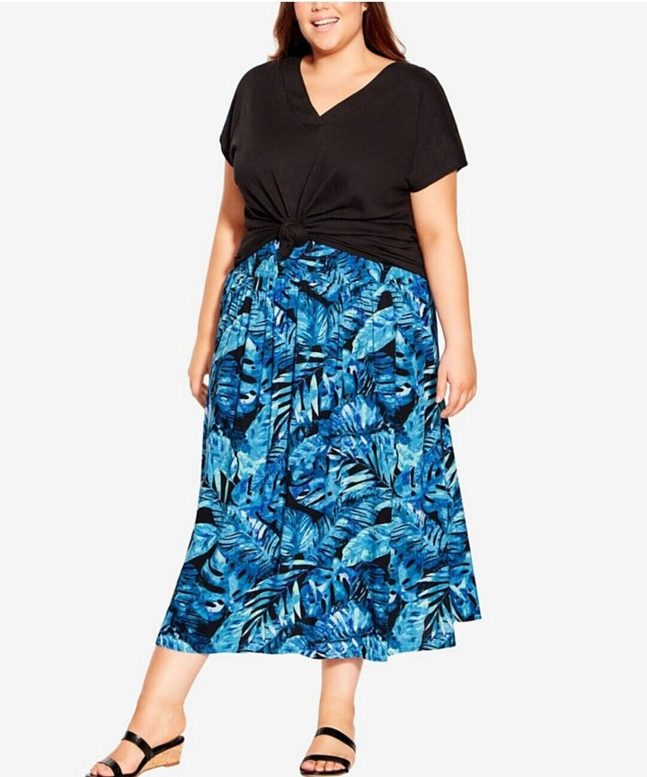 Women's Plus Size Ida Shirred Waist Skirt