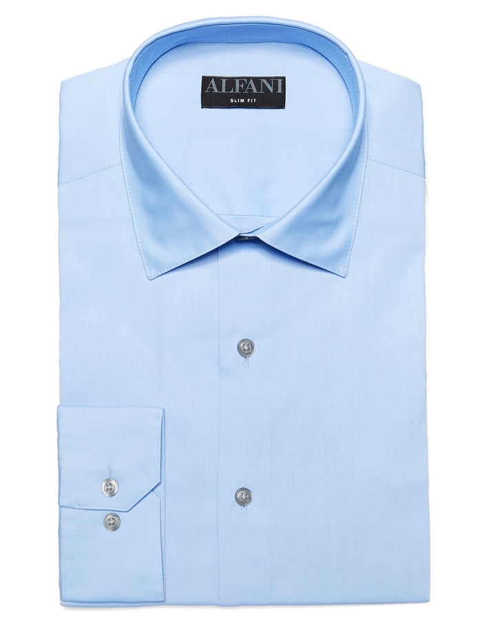 Alfani Men's Slim Fit 2-Way Stretch Performance Solid Dress Shirt Size M
