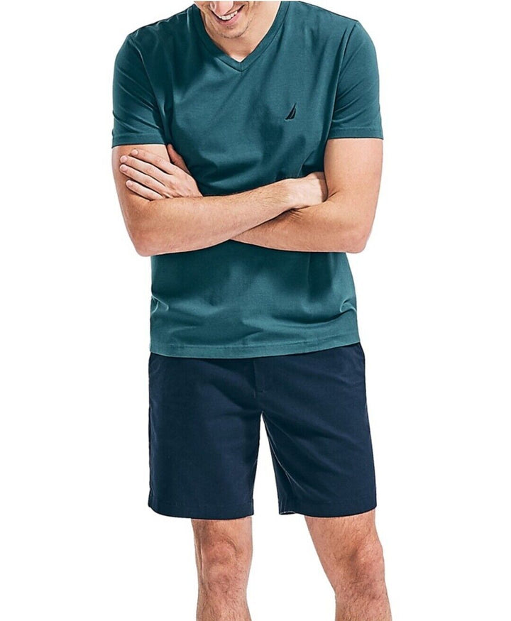 Nautica Men's J-Class Logo V-Neck T-Shirt Short Sleeve