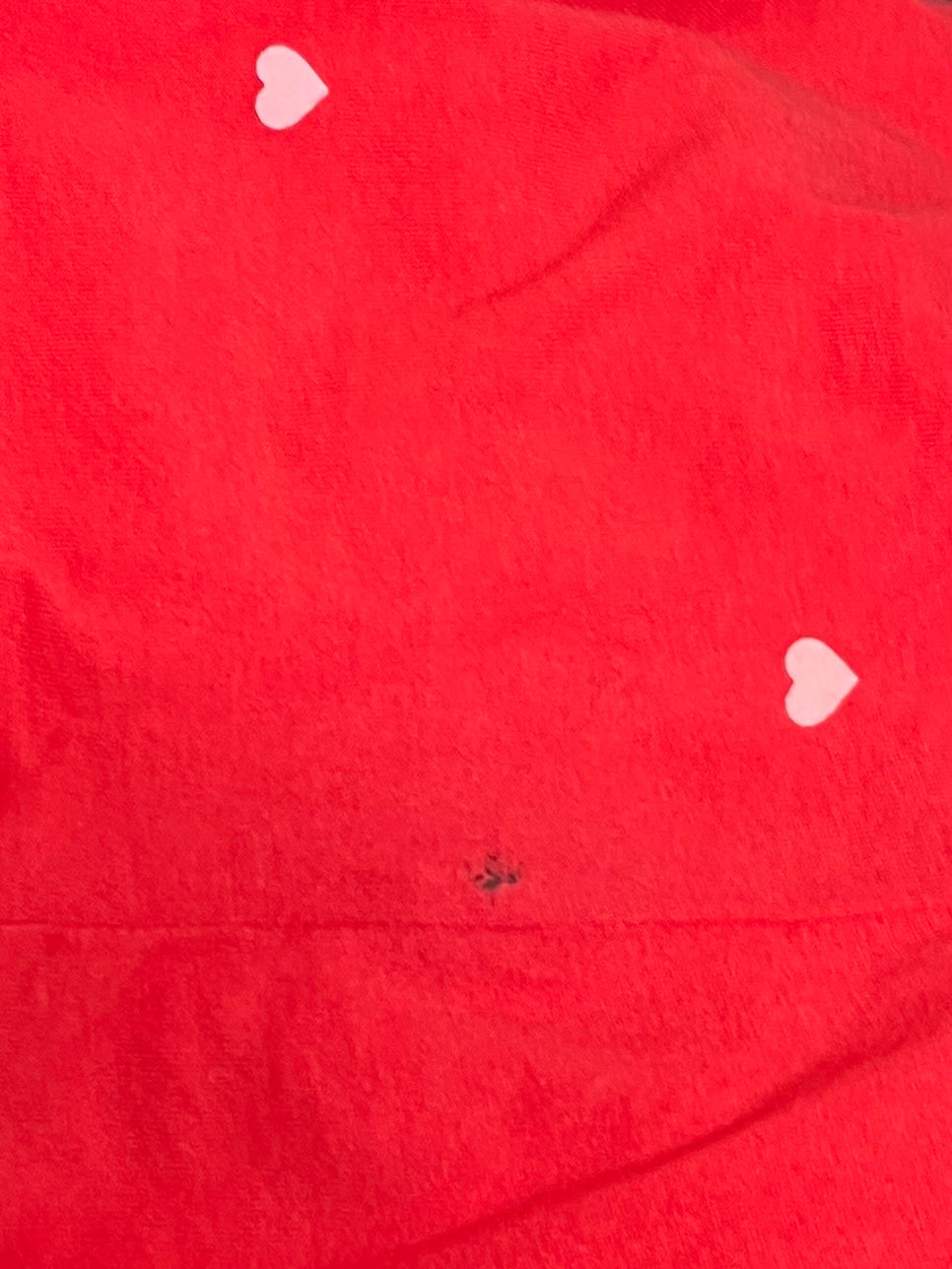 Style & Co. Women's Petite Open Heart Cotton T-Shirt Red Size PXXL