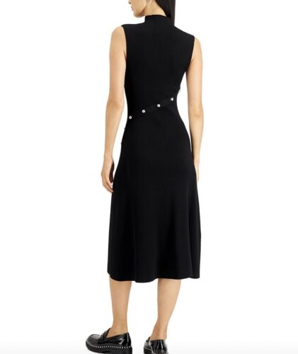 Inc International Concepts Women's Ribbed Snap-Front Dress Mock Neck