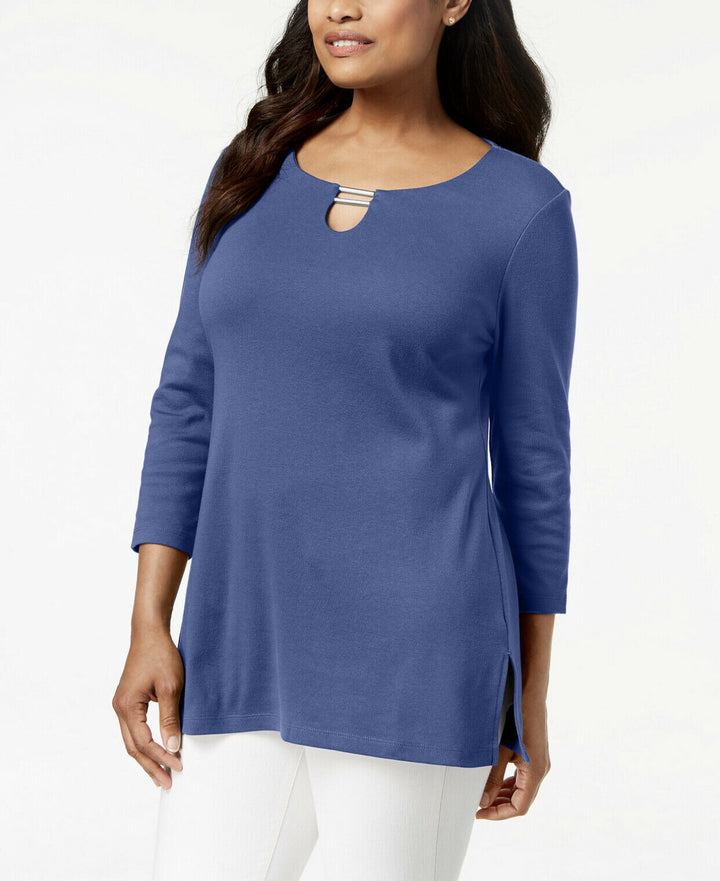 Women's Split-Neck Tunic Top