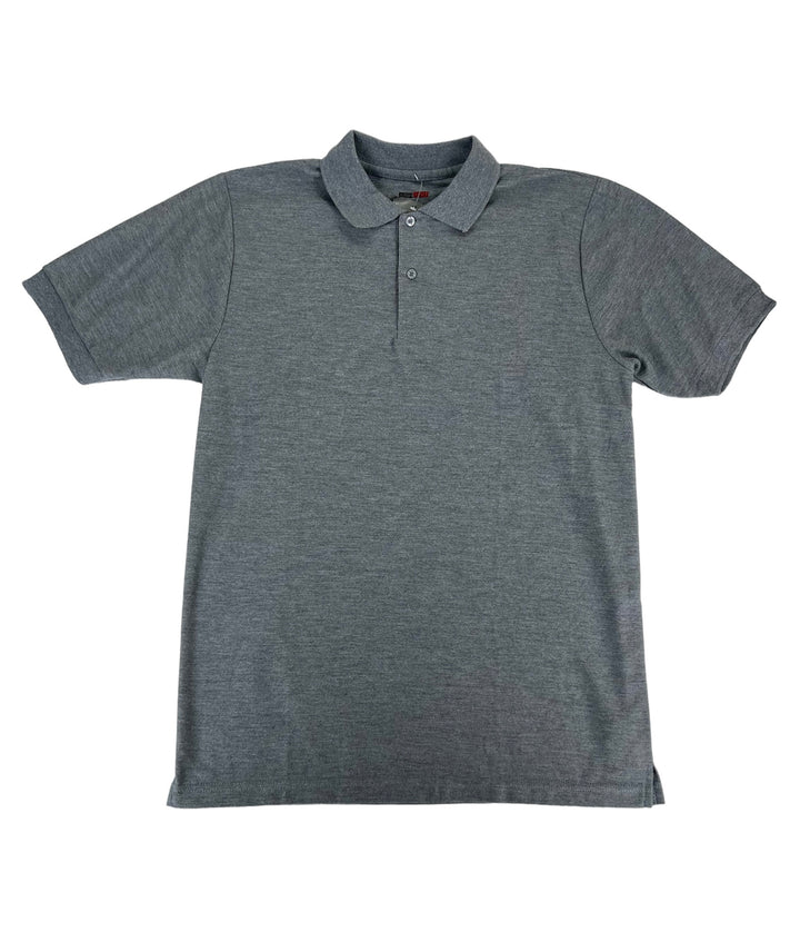 JumpStart Men's Short Sleeve Point Collar Polo Shirt Grey Size M