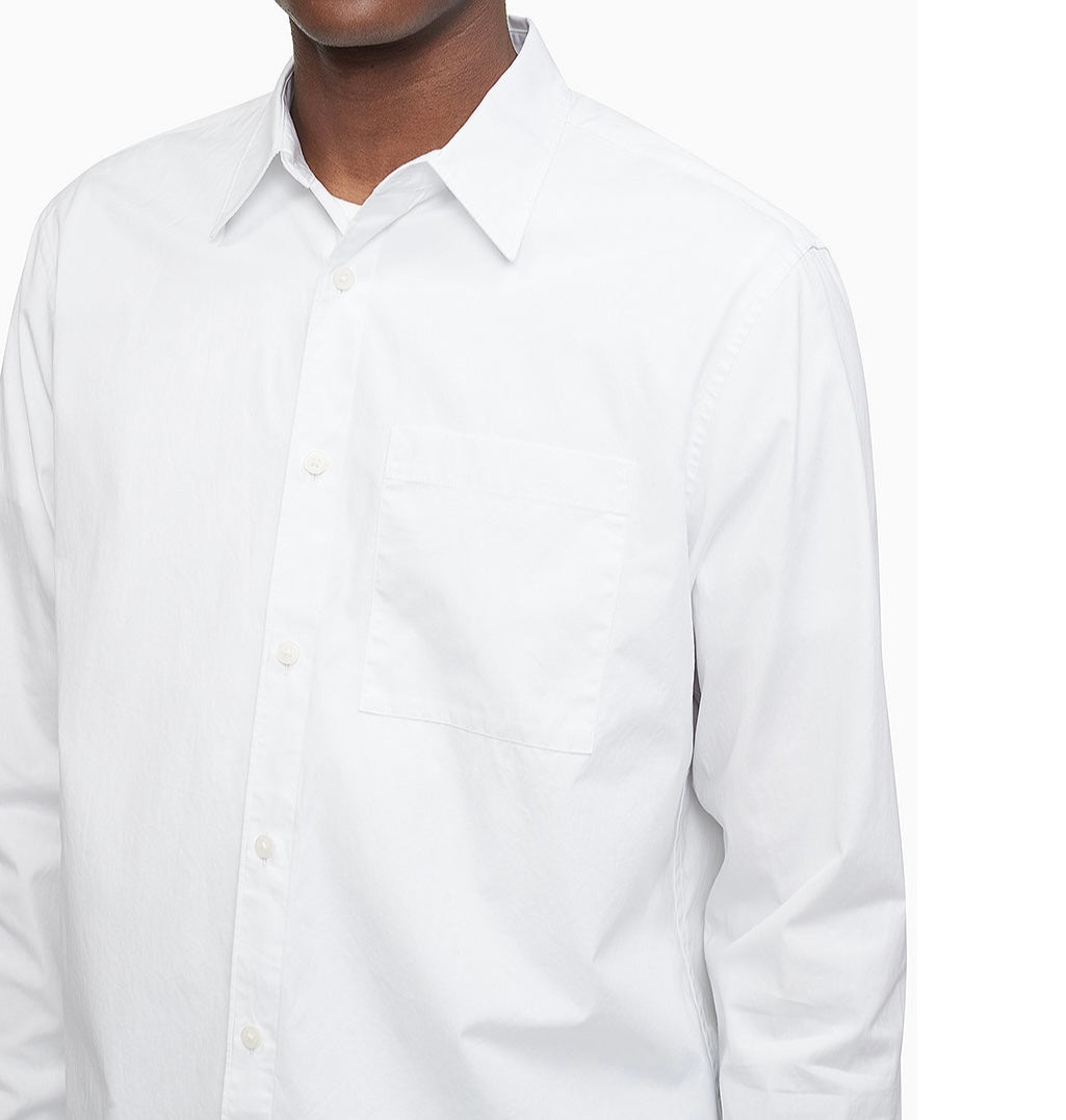 Calvin Klein Men's Solid Patch Pocket Button Down Easy Fit Shirt Size M