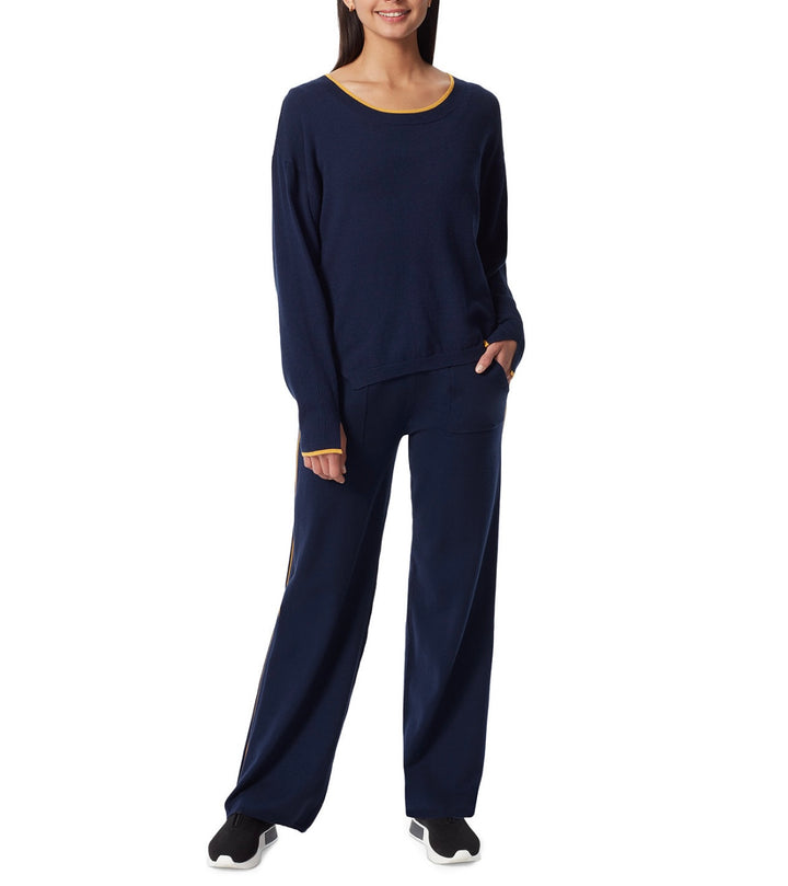 Anne Klein Denim and Sport Women's Long Sleeve Contrast Trim Sweater Size XL