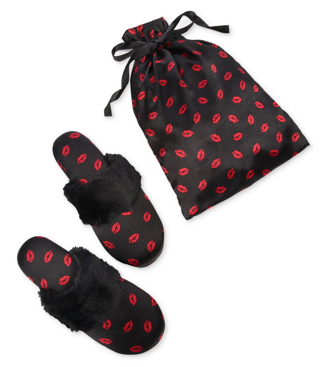 INC International Concepts Women's Faux-Fur-Trim Boxed Slippers
